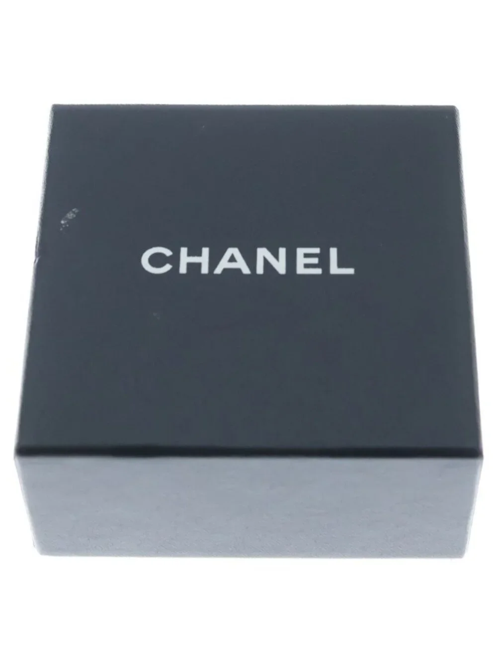 Chanel Coco Heart Earrings Gold Brown Pattern